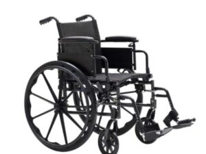 Dynarex DynaRide S4 X-Lite Wheelchair 18x16inch - 18 Flip Desk Arm EL , Silver Vein , 1pc/cs