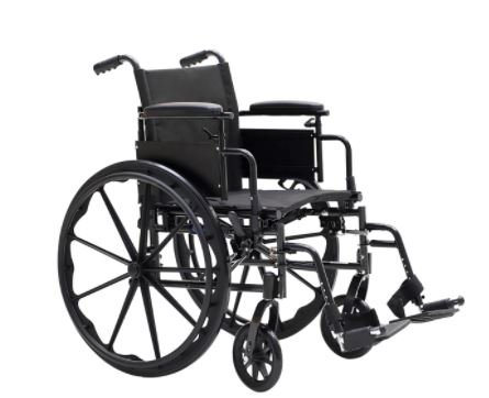 Dynarex DynaRide S4 X-Lite Wheelchair 18x16inch - 18 Flip Desk Arm EL , Silver Vein , 1pc/cs