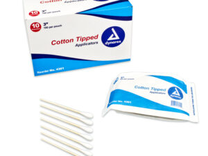 Dynarex Cotton Tipped Wood Applicators Non-sterile - 3", 1000pcs/Box