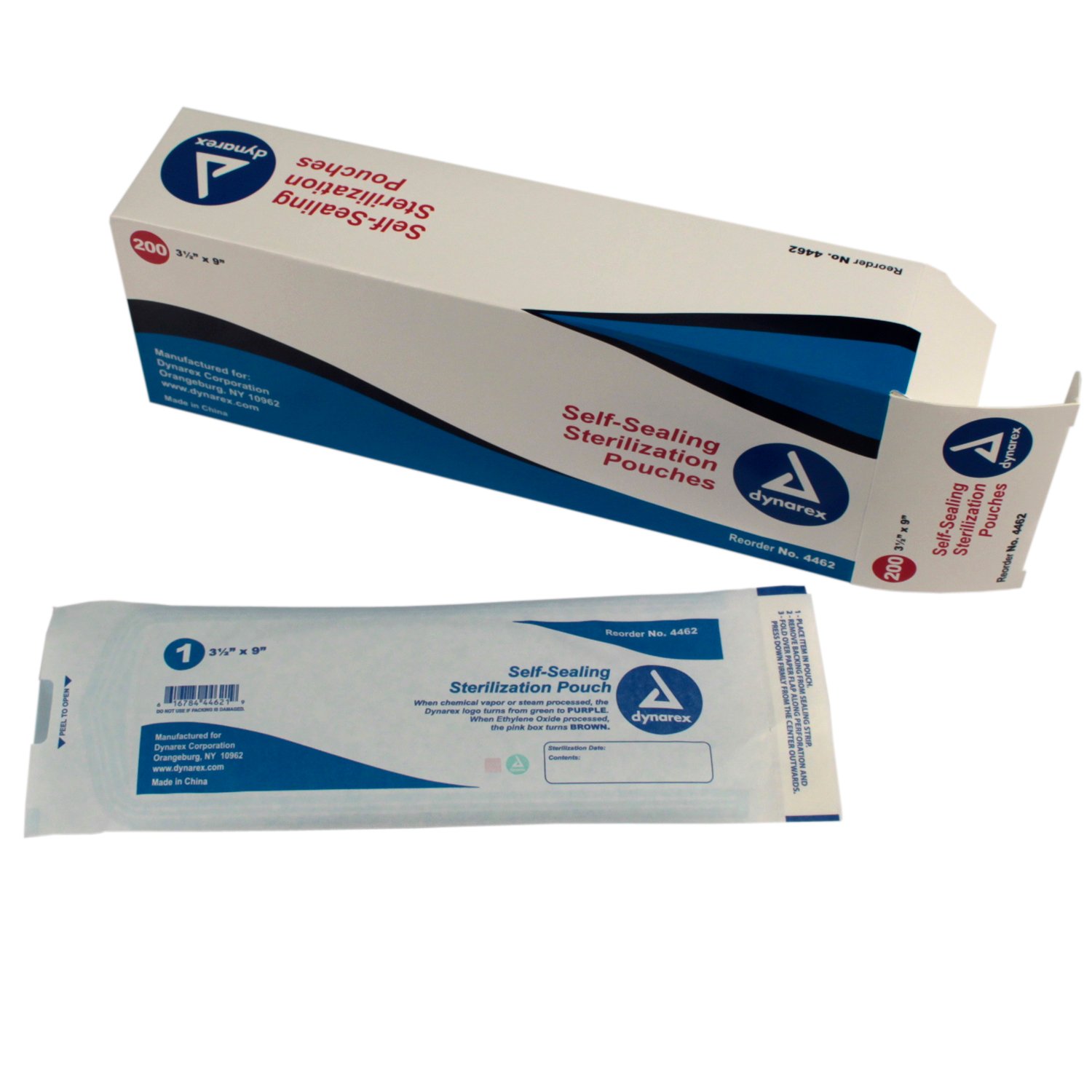 Dynarex Sterilization Pouches 3.5" x 9"  200/Box