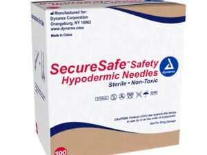 Dynarex- SecureSafe Safety Hypodermic Needle - 22G, 1" needle