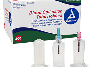 Dynarex Blood Collection Tube Holders (Luer Slip) W Needle 20G 200 Pk  (6935)