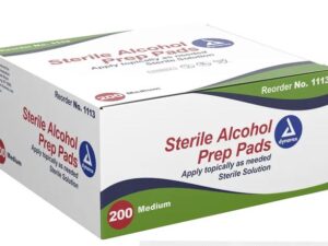 Dynarex Alcohol Prep Pad Sterile, Medium, 200 Per Box