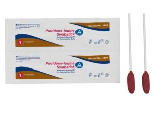Dynarex Povidone  Iodine Swabsticks, 1 swabstick per pack