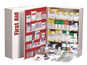 First Aid Only 1060-Piece 4 Shelf Metal Industrial First Aid Kit Station with Pocket Liner