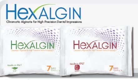 HexaAlgin, Alginate Chromatic 2 Phase, Fast Set, Dust Free, (Setting Time 1-Min in Mouth), 454g, (1lb) - GREEN COLOR