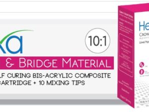 Hexa Temp Crown & Bridge Material 10:1 Ratio 50ml, German Made, 1 Cartridge+10 Mixing Tips, A1 - HT-0001