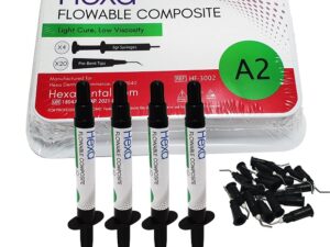 Hexa Flowable Composite Light Cure , Low Viscosity, Kit 4 Syringes, A2, HF-3002