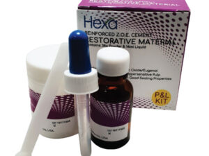 Hexa Dental Reinforced Z.O.E. Cement Restorative Material, 38g Powder & 14ml Liquid Kit ( IRM )