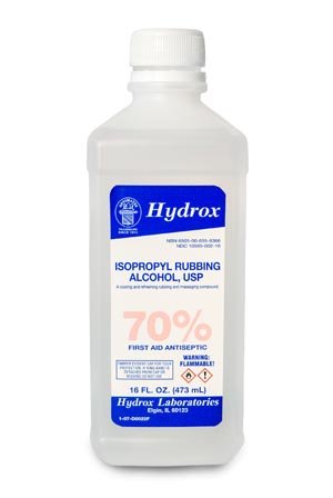 Hydrox Isopropyl Rubbing Alcohol, USP 70% First Aid Antiseptic, 16fl oz.