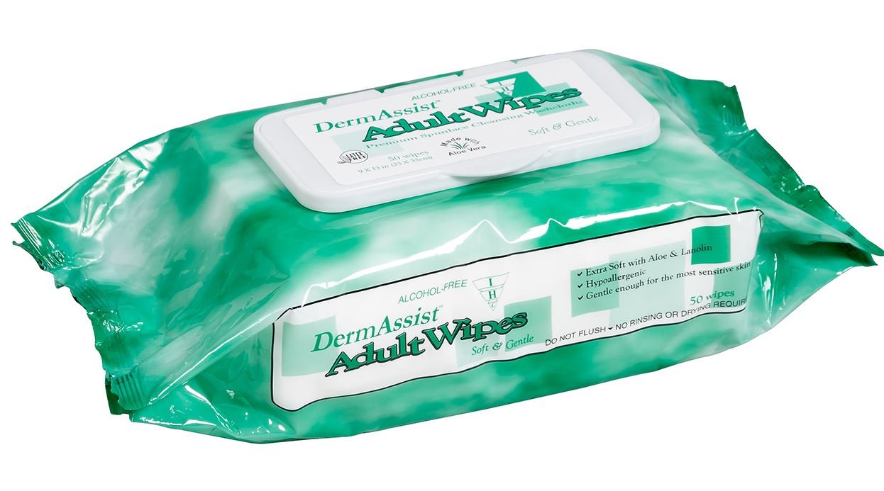 DermAssist® Adult Wipes Incontinence, Softpack 9 x 13, 50/PKG