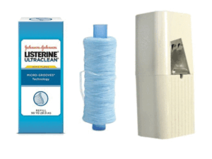 LISTERINE® Ultraclean Mint Shred-Resistant Dental Floss Refill + Dispenser ( Combo Pack )