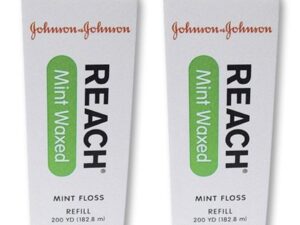 2 x J&J REACH DENTAL FLOSS - PROFESSIONAL SIZE - Dental Floss, Waxed, Mint, 200 yds