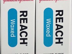 2 x J&J REACH DENTAL FLOSS - PROFESSIONAL SIZE - Dental Floss, Waxed, Unflavored, 200 yds