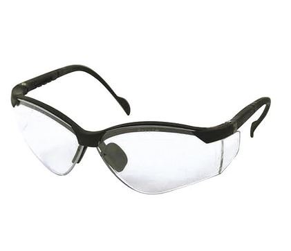 Breeze, Black Frame/Clear Lens Safety Glasses