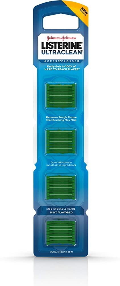 Listerine Ultraclean Mint Access Flosser Refill Pack (28 Refill Heads Per Package)
