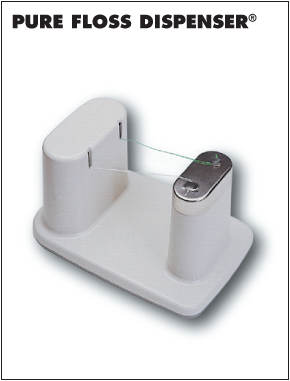 Jordco Pure Floss Dispenser, Single Pure Floss Dispenser: 1 base, 1 tower assembly and 1 removable cutter cap