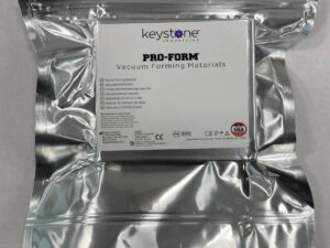 Keystone PRO-FORM Vacuum Forming Materials, Splint Material .080 (2mm), 25 Sheets/Box