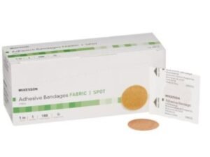 Mckesson Adhesive Spot Bandage McKesson 1 Inch Fabric Round Tan Sterile