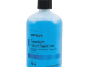 McKesson Premium 18 oz. Ethyl Alcohol Gel Pump Bottle Contains Vitamin E, moisturizers and emollients to help prevent drying of the skin with frequent use.