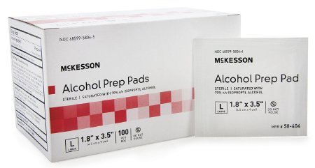 PAD, ALCOHOL PREP STR LG (100/BX) McKesson MedSurg