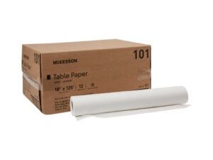 Table Paper McKesson 18 Inch Width White Crepe