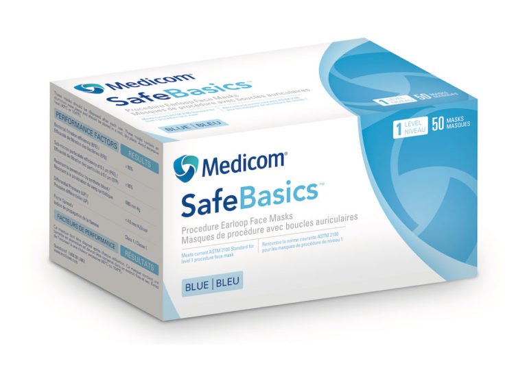 Medicom Safe Basics Blue Procedure Earloop Masks- ASTM Level 3