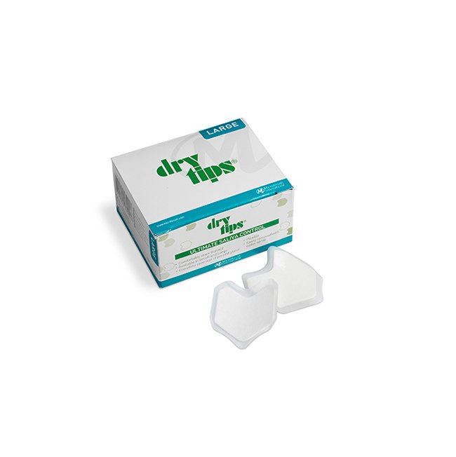 MICROBRUSH DRY TIPS - Saliva Absorbent Tips , Large , White , 50/bx
