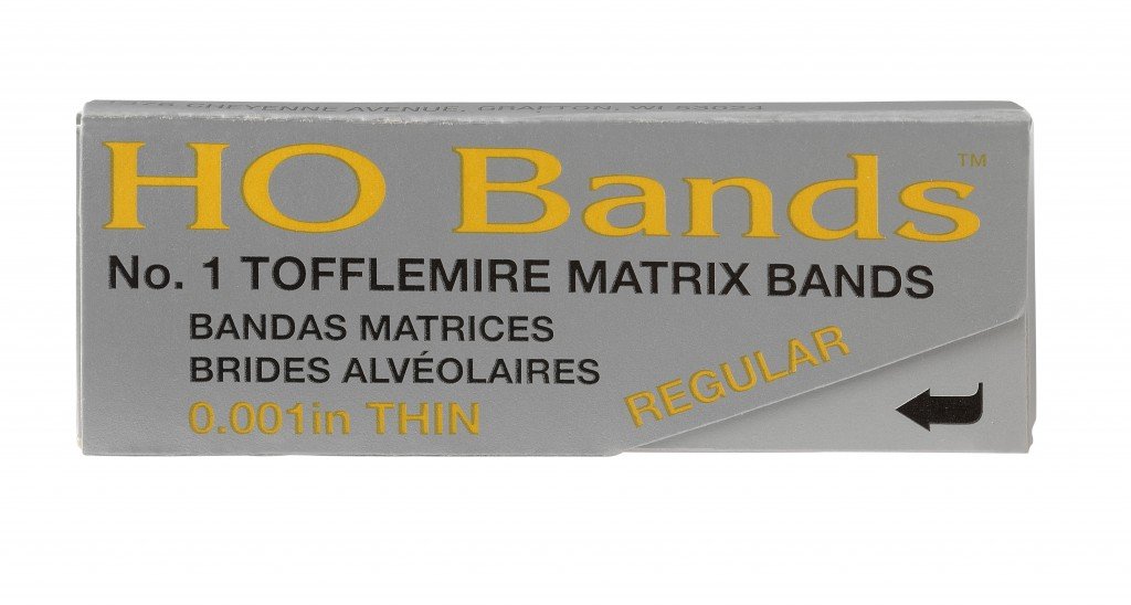 MICROBRUSH HO BANDS™ TOFFLEMIRE MATRIX BANDS - #1 Universal-Regular 0.001" , 100/pk