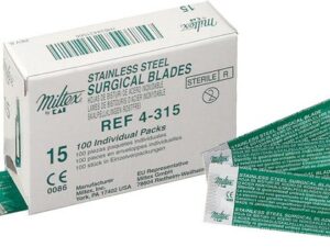 Miltex #15C Sterile Carbon Steel Surgical Scalpel Blade, Box of 100 blades