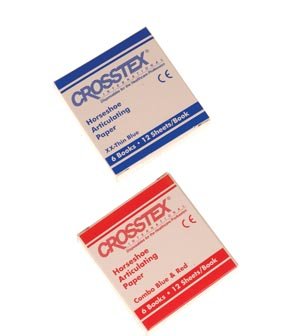 Crosstex Articulating Paper- Red/Blue Combo, 12 sheets/bk