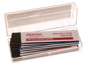 Crosstex Articulating Paper- Thin, Blue, 12 sheets/bk