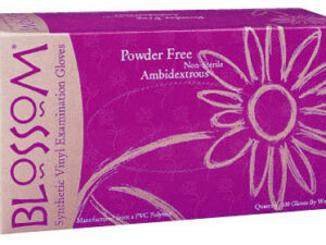 Blossom Powder Free Vinyl Exam Gloves- Medium, 100/box