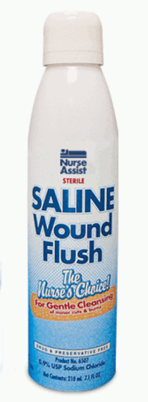 Nurse Assist Saline Wound Flush, Spray Can, 7.1 oz