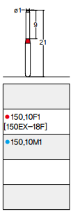 Osung Crown Anterior/ Labial, Axial, Lingual Axial Reduction and Margin End-Cutting Only FG Shank 150-10F1 (150EX-18F) Fine Grit Diamond Bur 5/PK