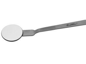 Front Surface Large Round Mouth Mirror, 43 mm Dia, DMEM
