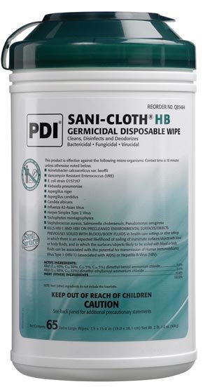 PDI Sani-Cloth HB x-large 7.5" x 15" 65/canister