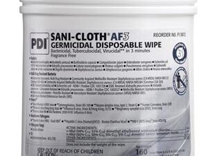 PDI Sani-Cloth AF3 large 6" x 6-3/4" 160/canister