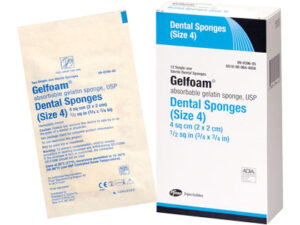 PFIZER GELFOAM® ABSORBABLE DENTAL SPONGE - Absorbable Sponge (Rx), Size 4, 2 sponges/envelope, 6 env/pk
