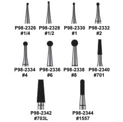 Pacdent HP Carbide bur, clinic pack (100 pcs)