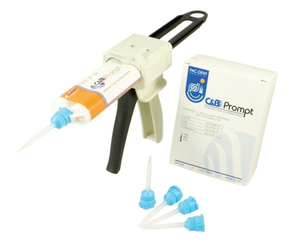 PacDent - C&B Prompt 1:1 cartridge of 76 gm C&B material and 15 mixing tips, A1/B1