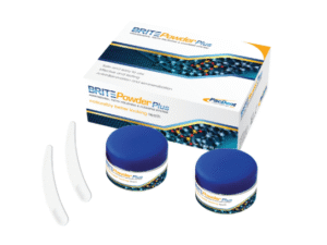 PacDent 1 x Brite Power Plus Kit: 2 x 20 ml jars powder, 2 x measuring scoops, 1x instruction
