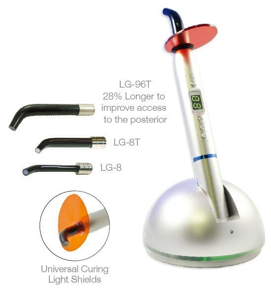PacDent iCure™ Cordless LED Curing Light - IC-1000 1 X iCure™ Cordless LED curing light unit with LG-96T