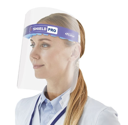 Pac-Dent IShield™ Pro Disposable Face Shield, vented with adjustable clip