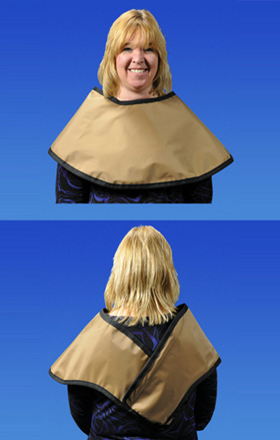 Palmero Healthcare Cling Shield® Adult Pano Stole Apron, No Collar - 30"x 12.5" - Black