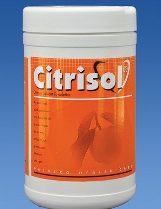 Citrisol Orange Solvent Towelettes- 9.5"x 12", 70/canister