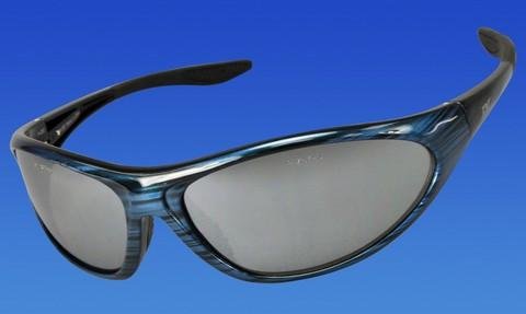 Predator Blue Marble Frame - Silver Mirrored Lens