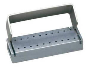 Palmero Healthcare Anodized Aluminum 21-Hole Bur Blocks - Friction Grip