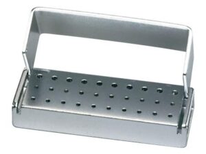 Palmero Healthcare Anodized Aluminum 30-Hole Bur Blocks - Friction Grip