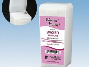 Plasdent® Waxsii™ Flossii Waxed Nylon Floss with Dispenser, Unflavored (200 Yards/Roll)